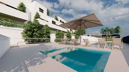 Amenities, private pool in the Encinar.