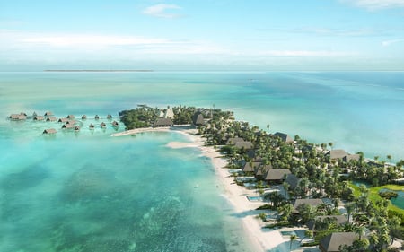 Private island, Caye Chapel in Belize.