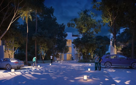 Residential units in Tulum, Mexico.