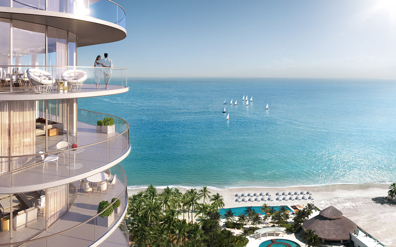 SLS Harbour Beach terrace and views