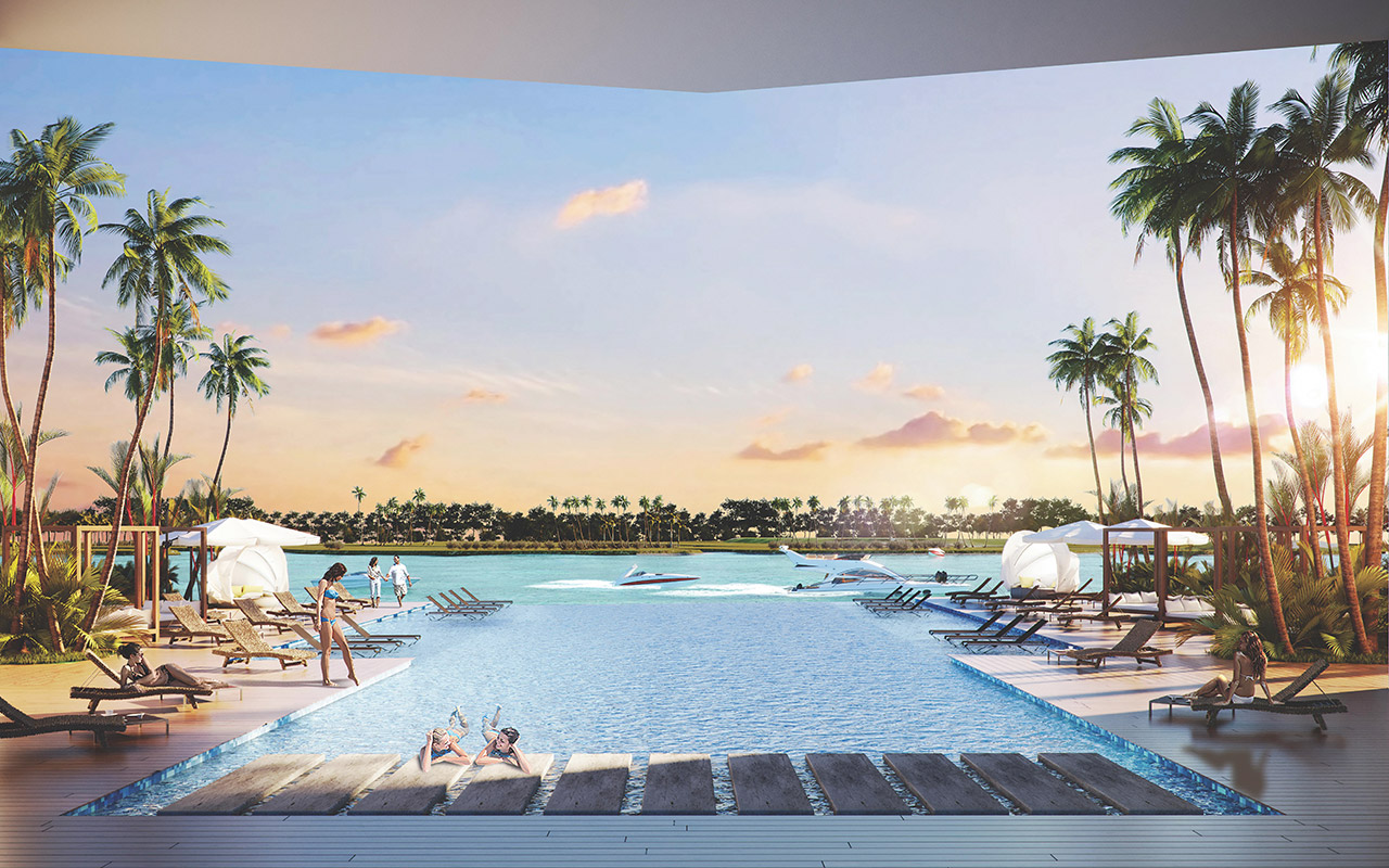 SLS Marina Beach pool deck