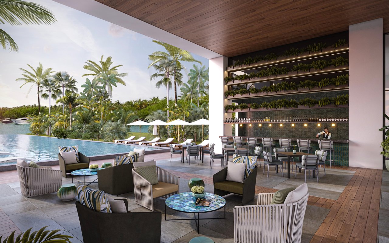 SLS Bahía Beach club lounge